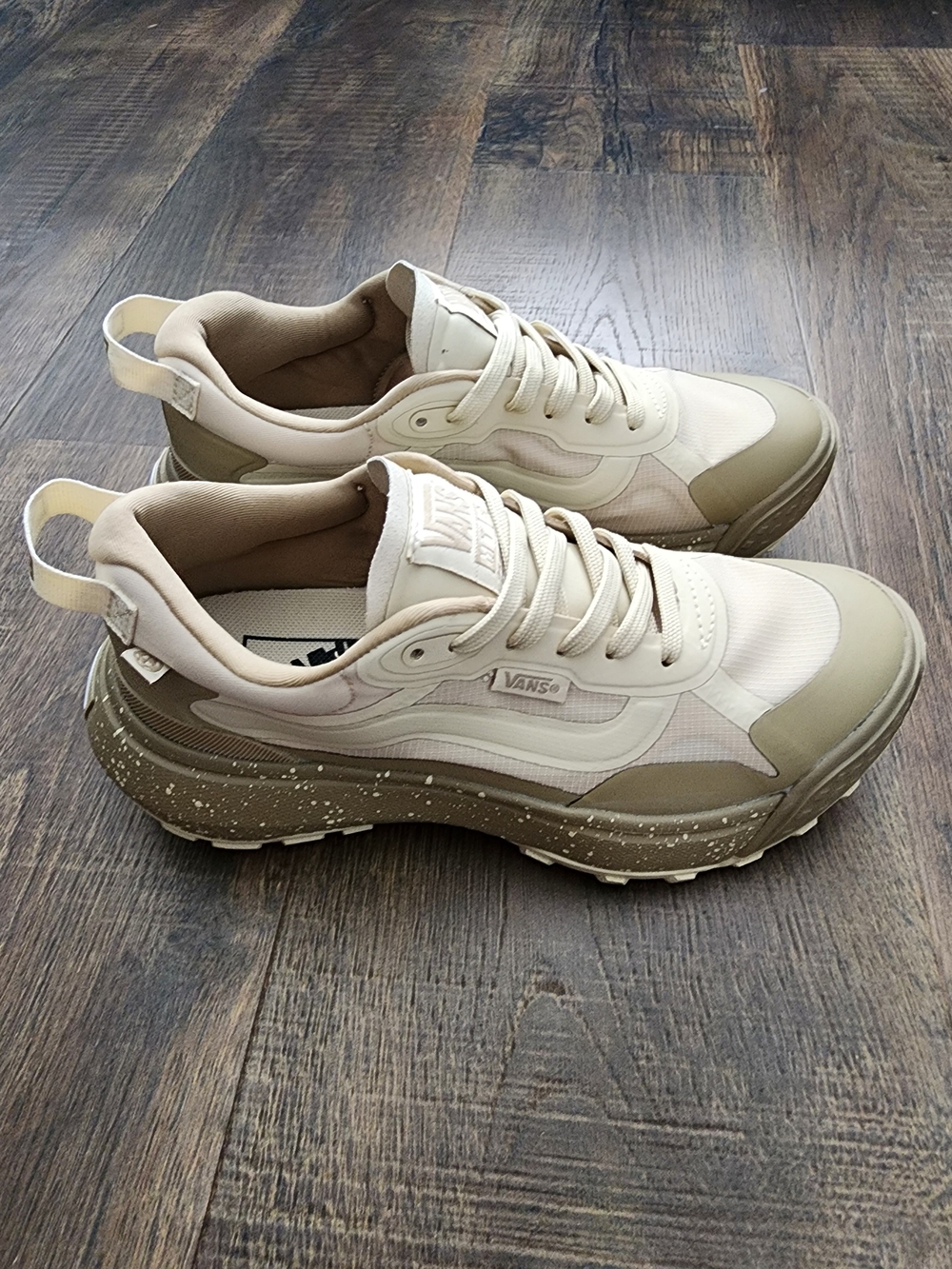 Vans Beige and Olive Low-Top Chunky Sneakers